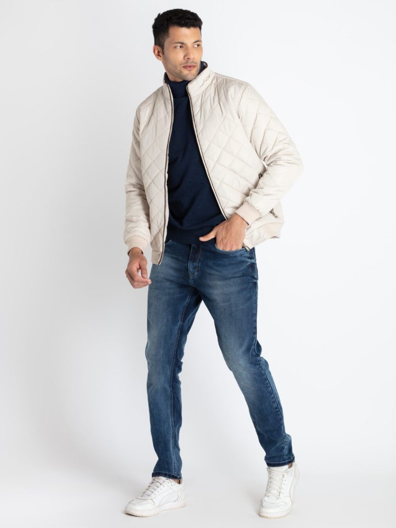 Mens Quilted High Neck Jacket
