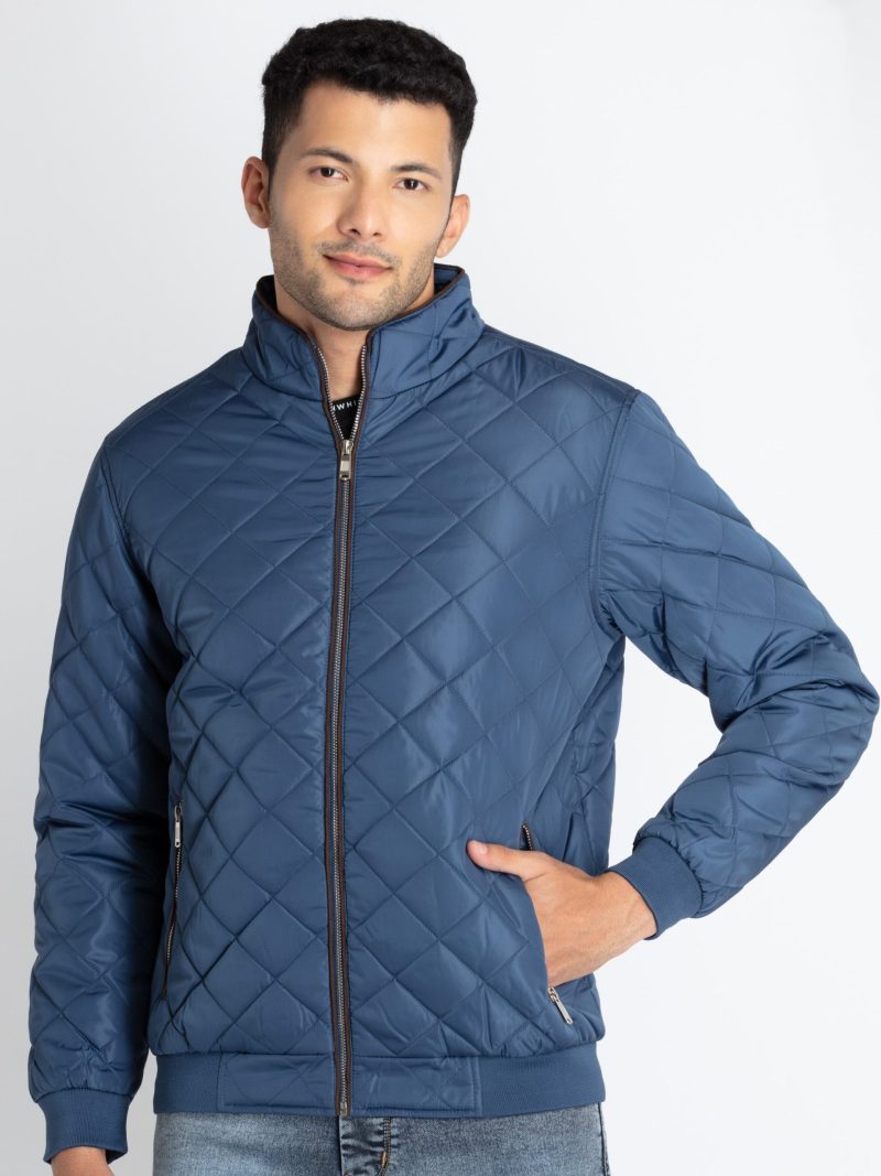 Mens Quilted High Neck Jacket