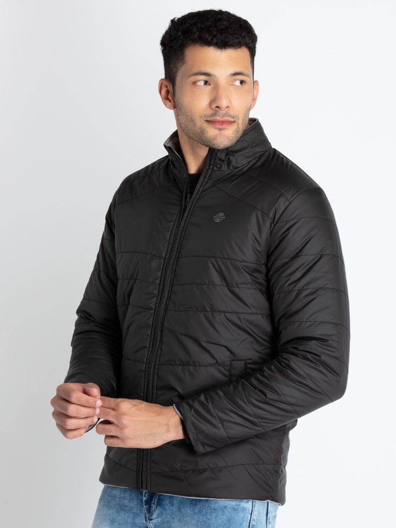 Status Quo Mens Quilted Reversible High Neck Jacket