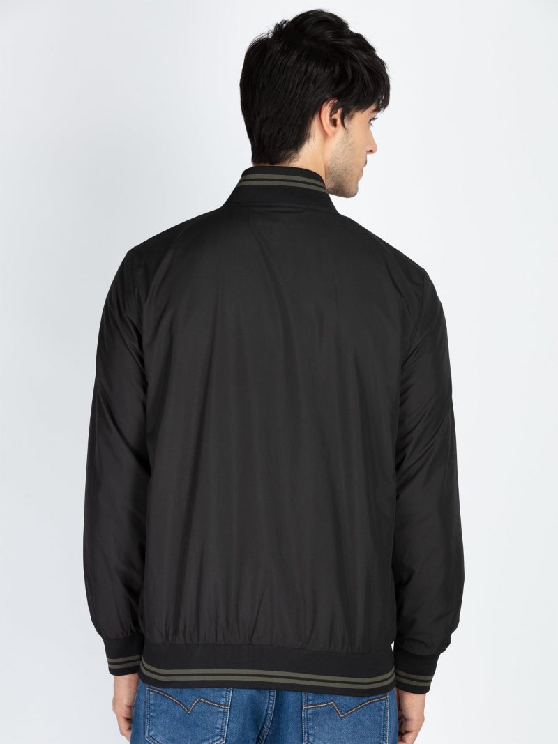 Mens Solid Reversible High Neck Jacket