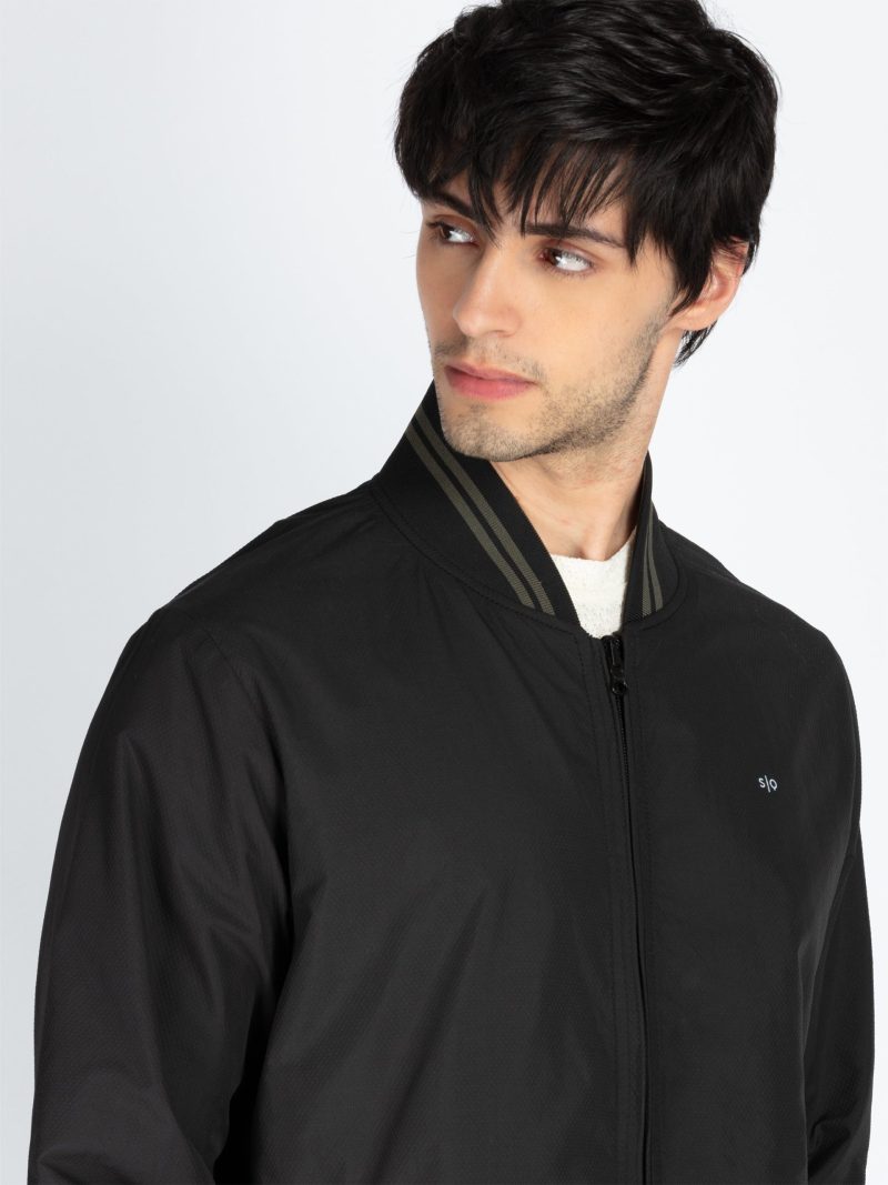 Mens Solid Reversible High Neck Jacket