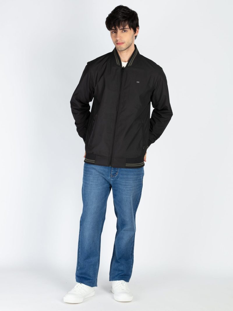 Mens Solid Reversible High Neck Jacket