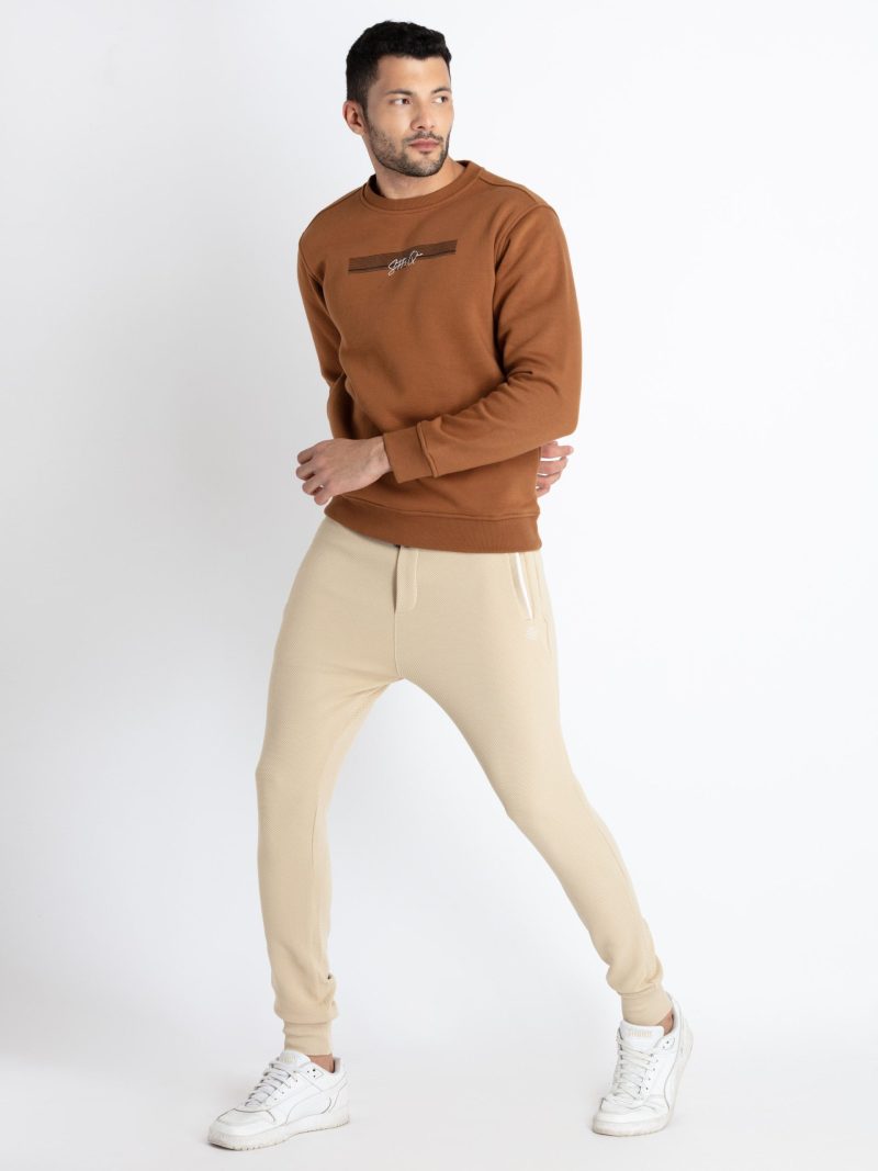 Mens Popcorn Textured Joggers