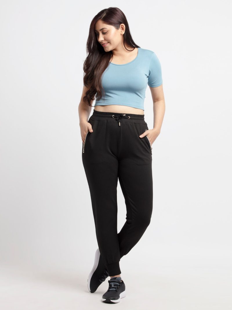 Womens Full Length Solid Joggers
