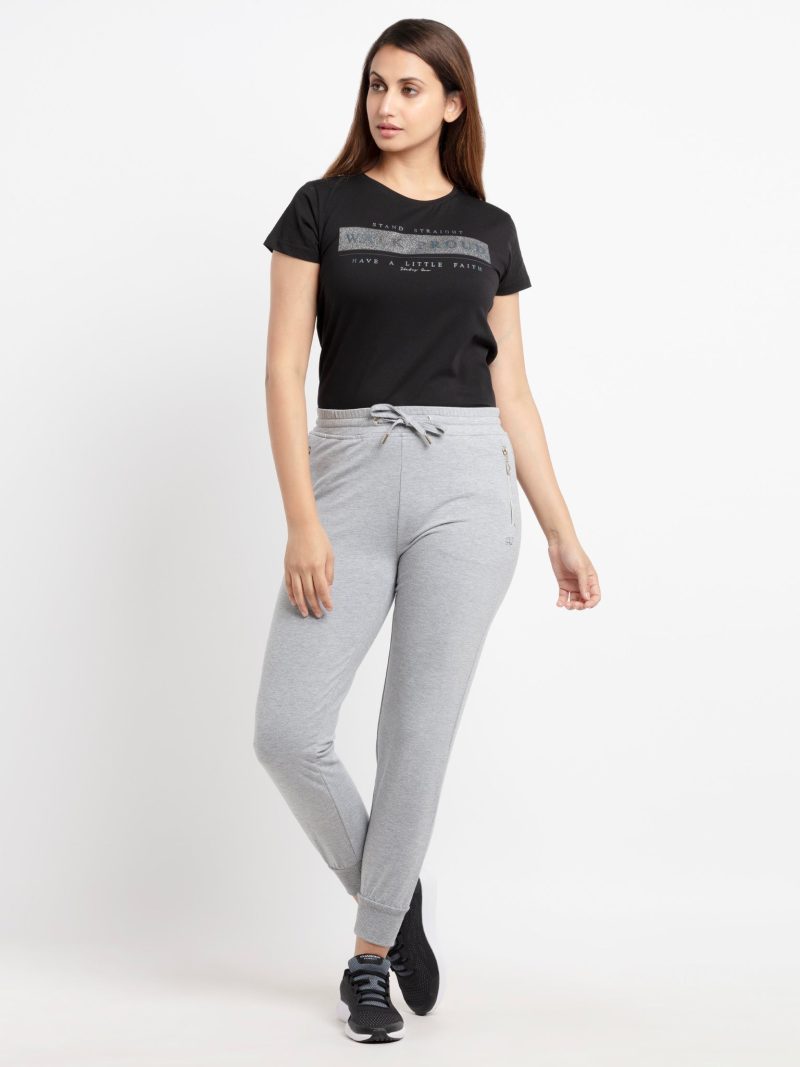 Womens Solid Regular Fit Joggers