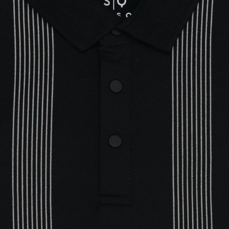 Status Quo Boys Verticle Striped Polo T-Shirt