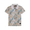 Status Quo Boys Floral Print Polo Collar Half Sleeves Regular Fit Tshirt