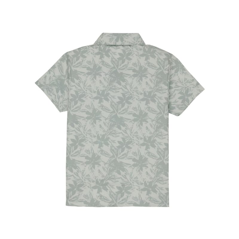 Status Quo Boys Floral Print Polo Collar Half Sleeves Regular Fit Tshirt