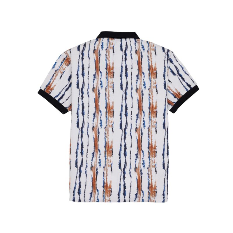Status Quo Boys Printed Polo Collar Half Sleeves Regular Fit Tshirt