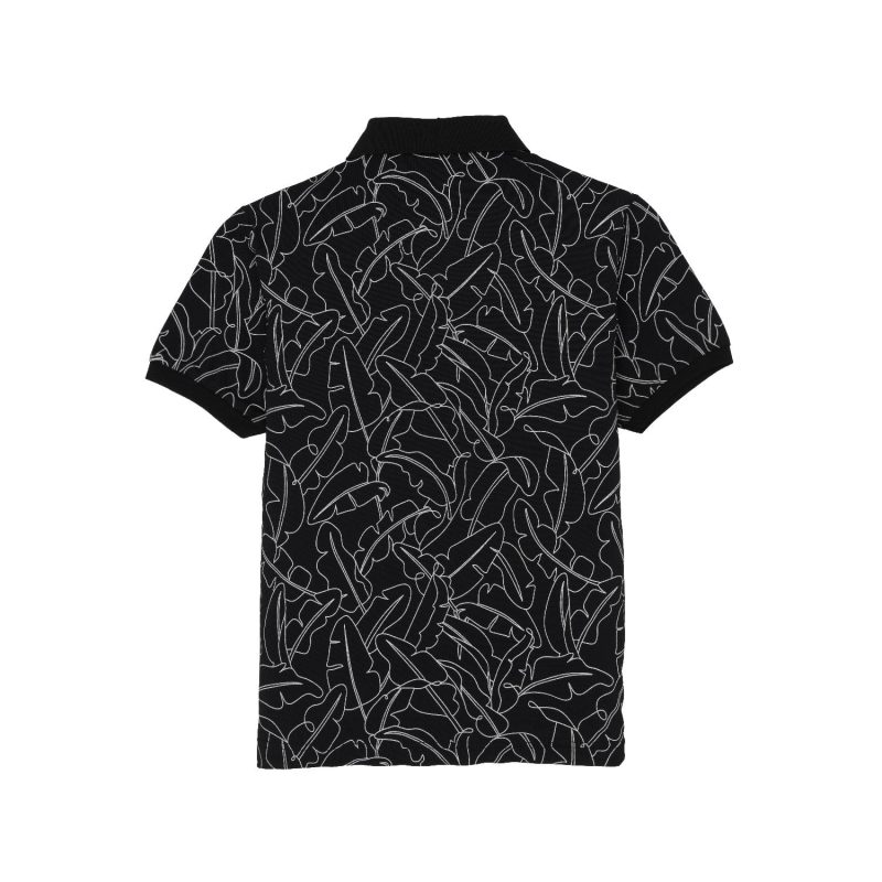 Status Quo Boys Abstract Print Polo Collar Half Sleeves Regular Fit Tshirt