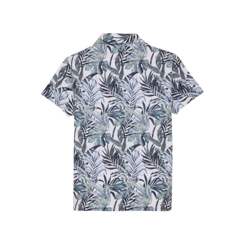 Status Quo Boys Abstract Print Polo Collar Half Sleeves Regular Fit Tshirt
