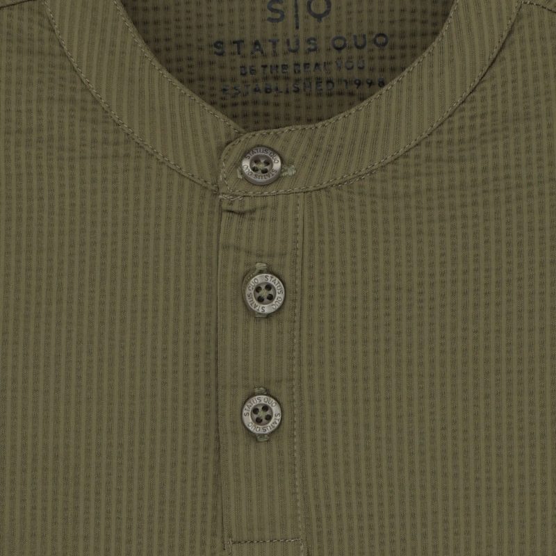 Status Quo Boys All-Over Solid Solid Henley Neck Tshirt