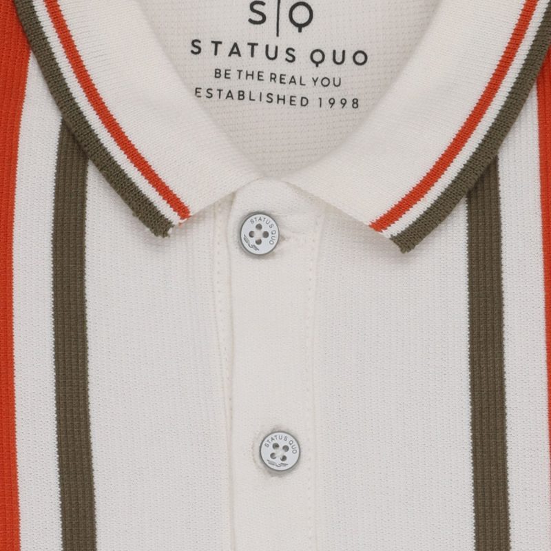 Status Quo Boys All-Over Striped Half Sleeves Regular Fit Tshirts