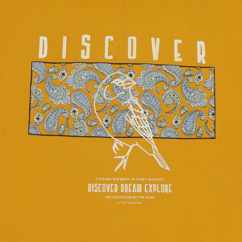 Status Quo Boys Graphic Print Polo Collar Half Sleeves Regular Fit Tshirt