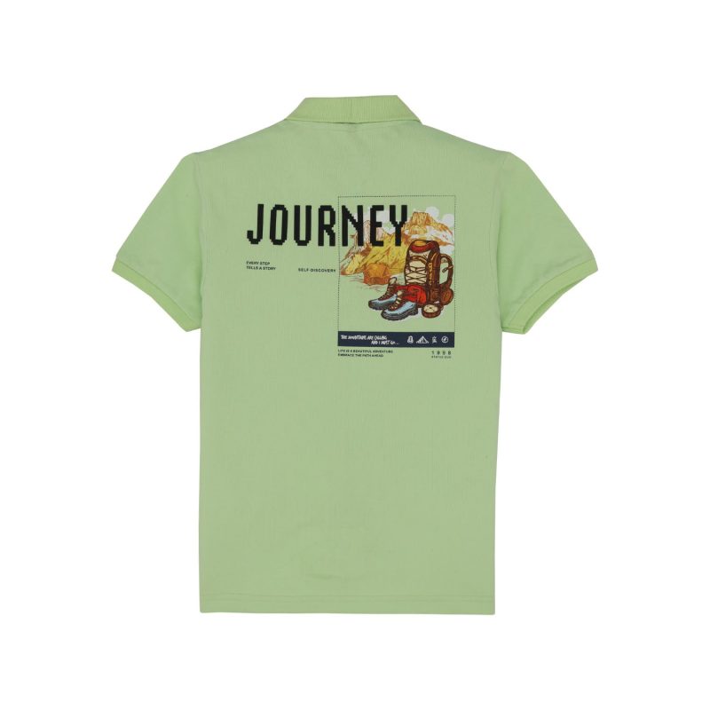 Status Quo Boys All-Over Graphic Printed Polo Collar Tshirt