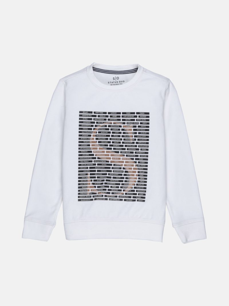 Boys Solid Round Neck Sweatshirt