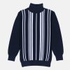 Boys Striped Turtle Neck Sweater