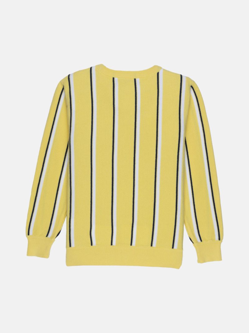 Status Quo Boys Striped Round Neck Sweater