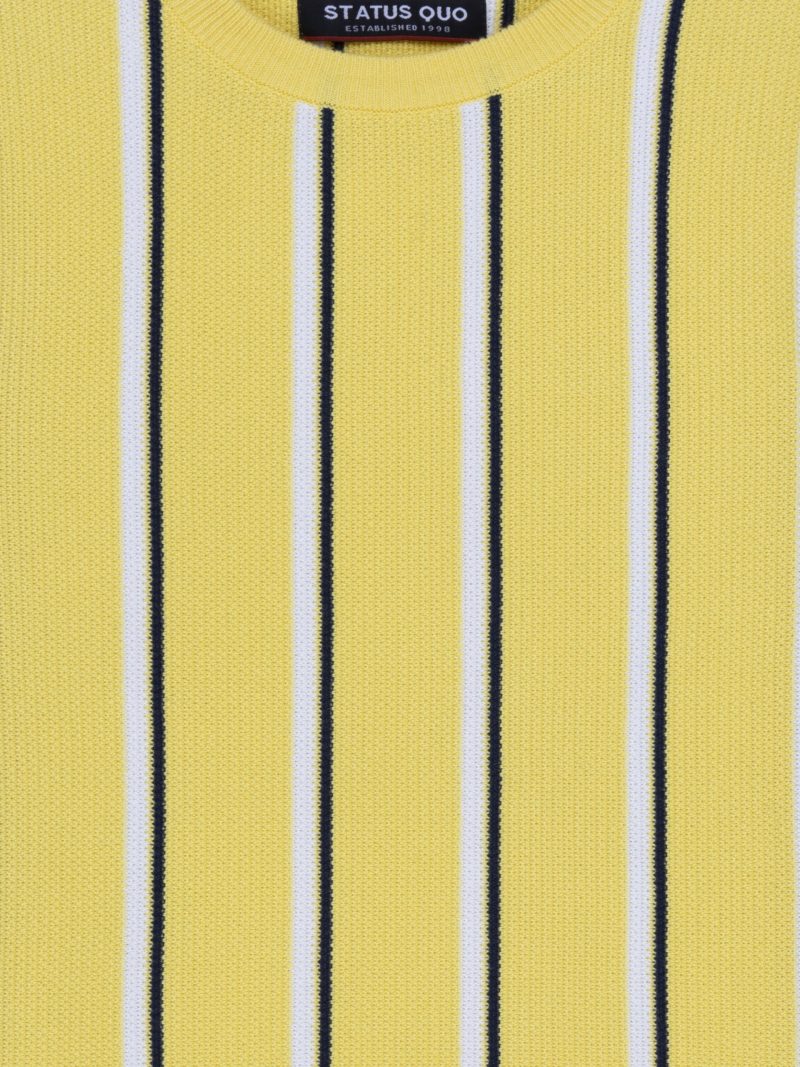 Status Quo Boys Striped Round Neck Sweater