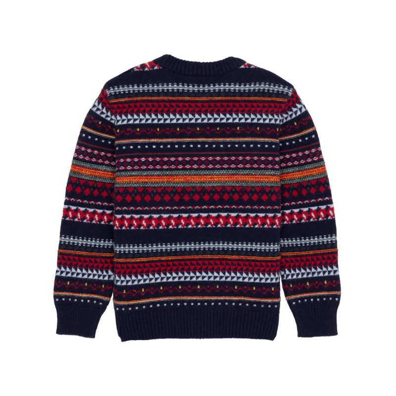 Status Quo Boys Jacquard Round Neck Sweater