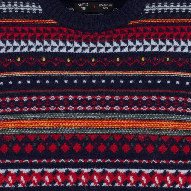 Status Quo Boys Jacquard Round Neck Sweater