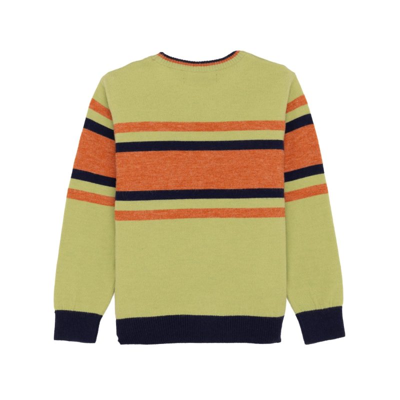 Boys Printed Round Neck Sweater