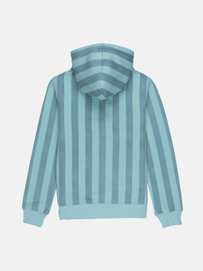 Boys Striped Hooded Sweatshirt