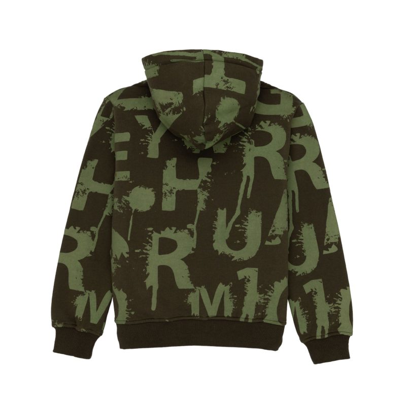 Boys Printed Sweatshirt With Hoodie