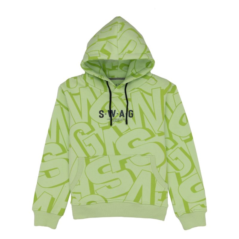 Status Quo Boys Printed Sweatshirt With Hoodie