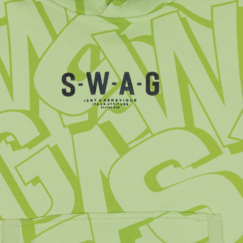 Status Quo Boys Printed Sweatshirt With Hoodie