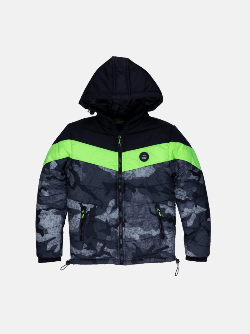 Status Quo Boys Quilted Hooded Jacket