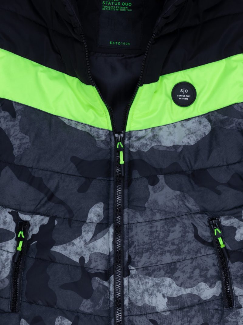 Status Quo Boys Quilted Hooded Jacket