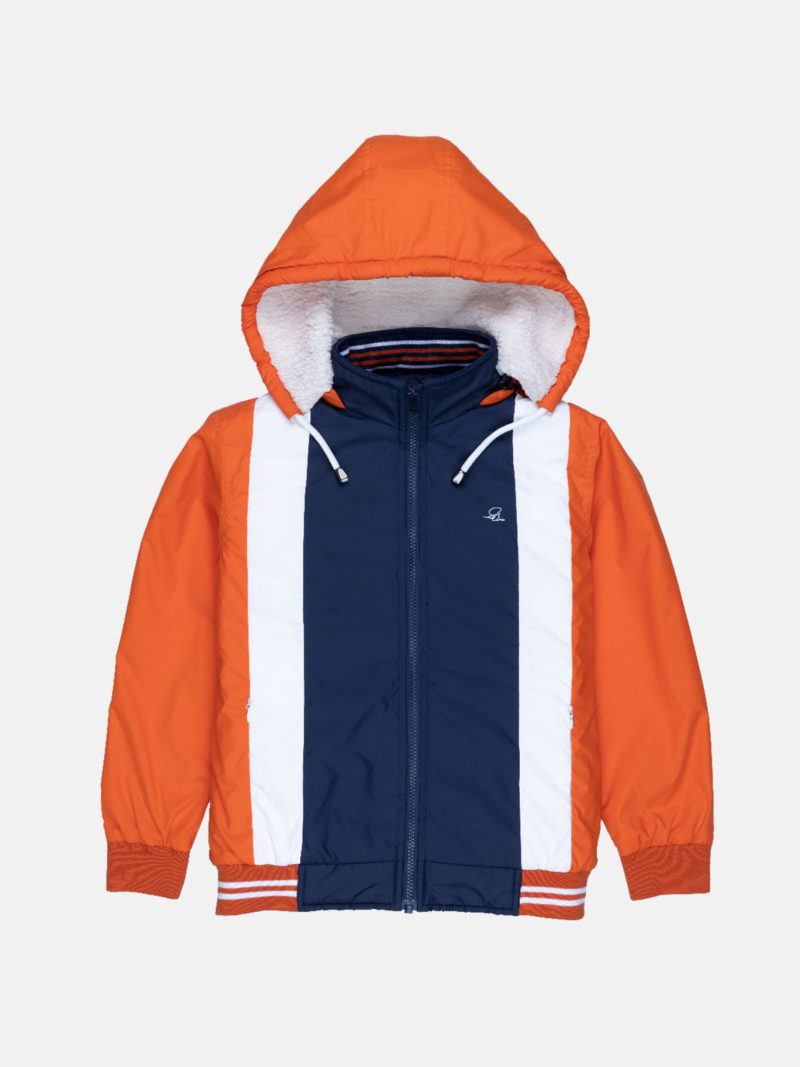 Status Quo Boys Colour Blocking Hooded Jacket