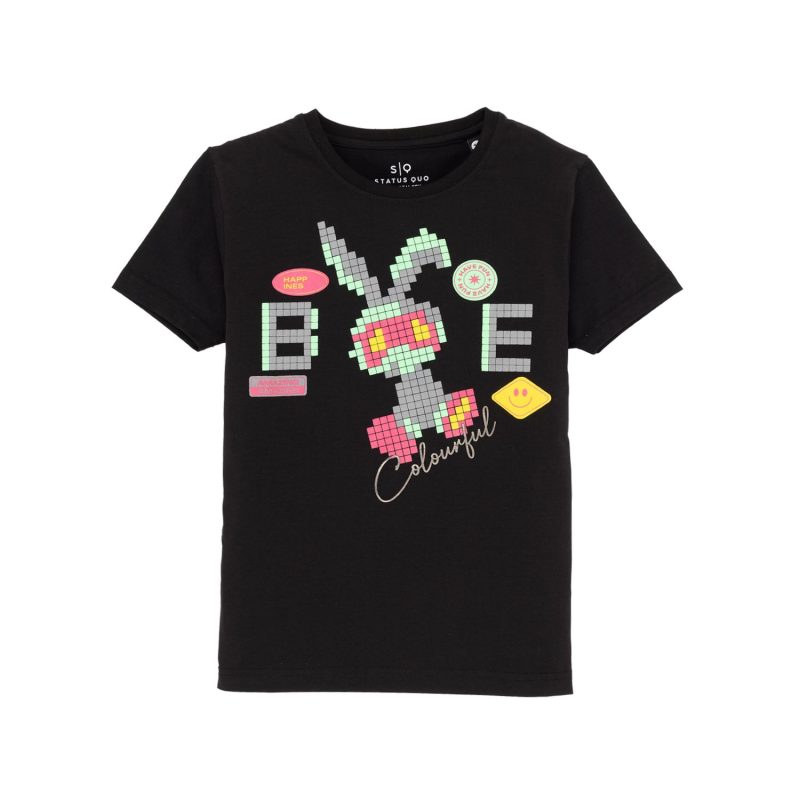 Status Quo Boys Printed Round Neck T-Shirt