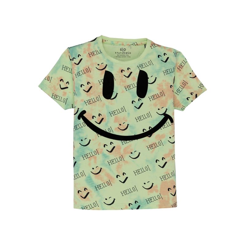 Status Quo Boys All Over Printed Round Neck T-Shirt