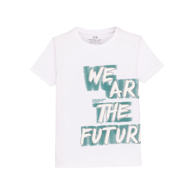 Status Quo Boys Printed Round Neck T-Shirt