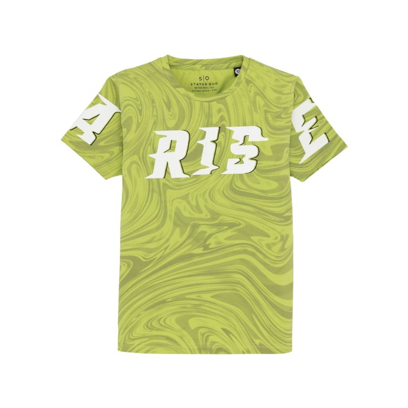 Status Quo Boys All Over Printed Round Neck T-Shirt