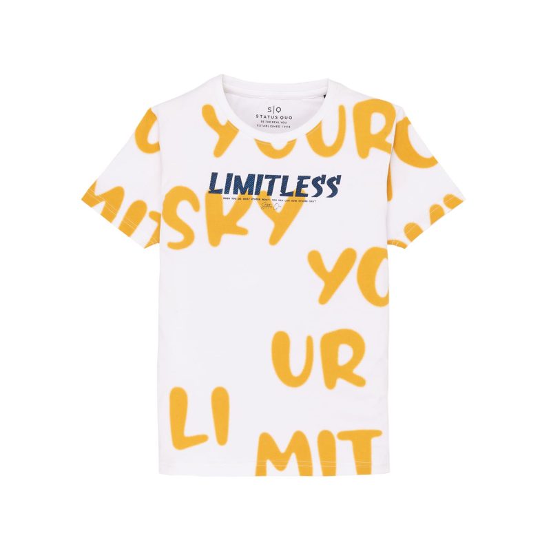 Status Quo Boys All Over Printed Round Neck T-Shirt