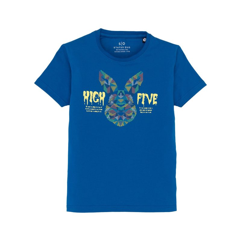 Status Quo Boys Printed Round Neck T-Shirt