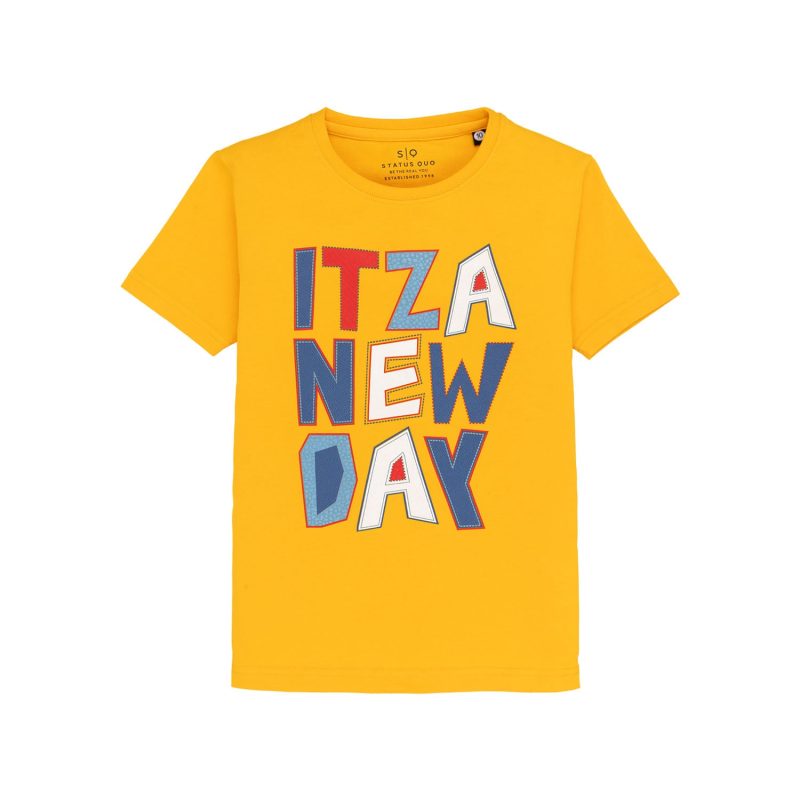 Status Quo Boys Printed Round Neck T-Shirt