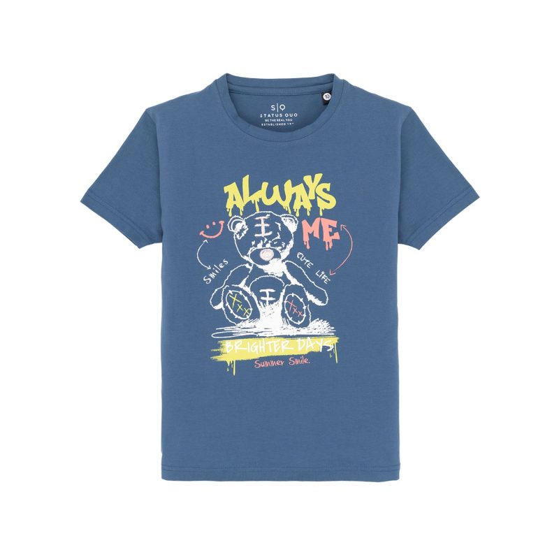 Status Quo Boys Printed Round Neck T-Shirt