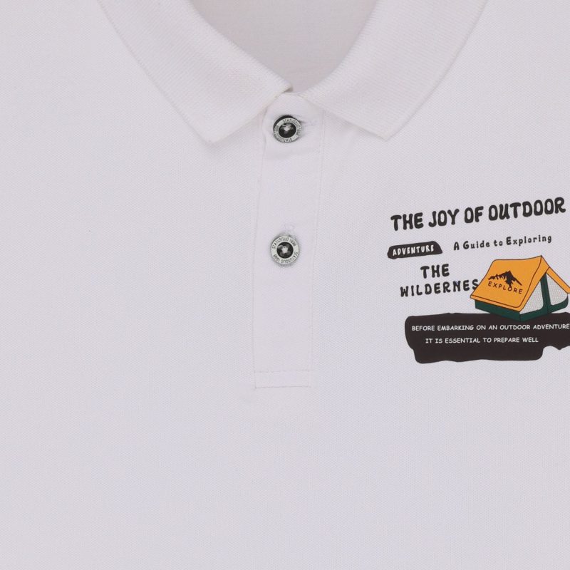 Status Quo Boys Typography Printed Polo Collar Half Sleeves Regular Fit Tshirt