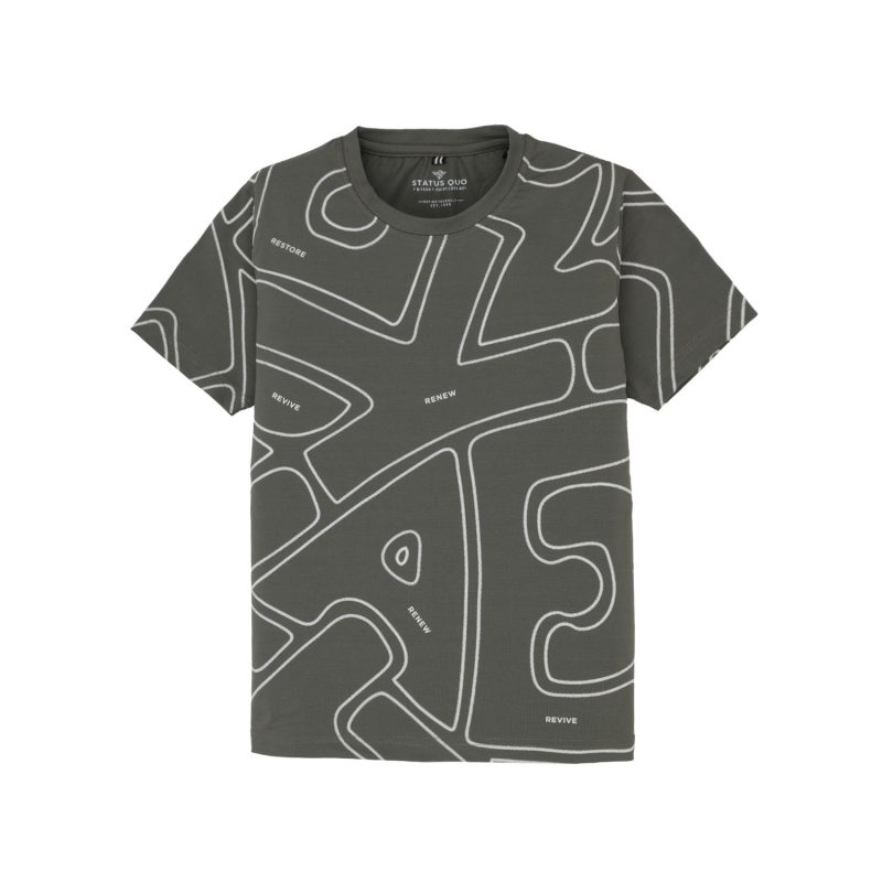 Status Quo Boys Typography Print Round Neck Half Sleeves Regular Fit Tshirt