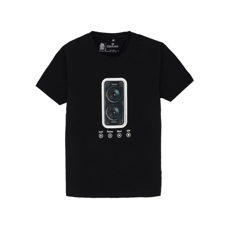 Status Quo Kids Boys Placement Printed Half Sleeves Regular Fit Tshirt