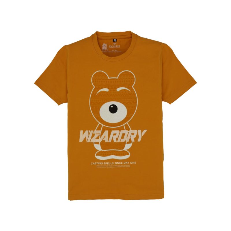 Status Quo Boys Graphic Print Round Neck Half Sleeves Regular Fit Tshirt