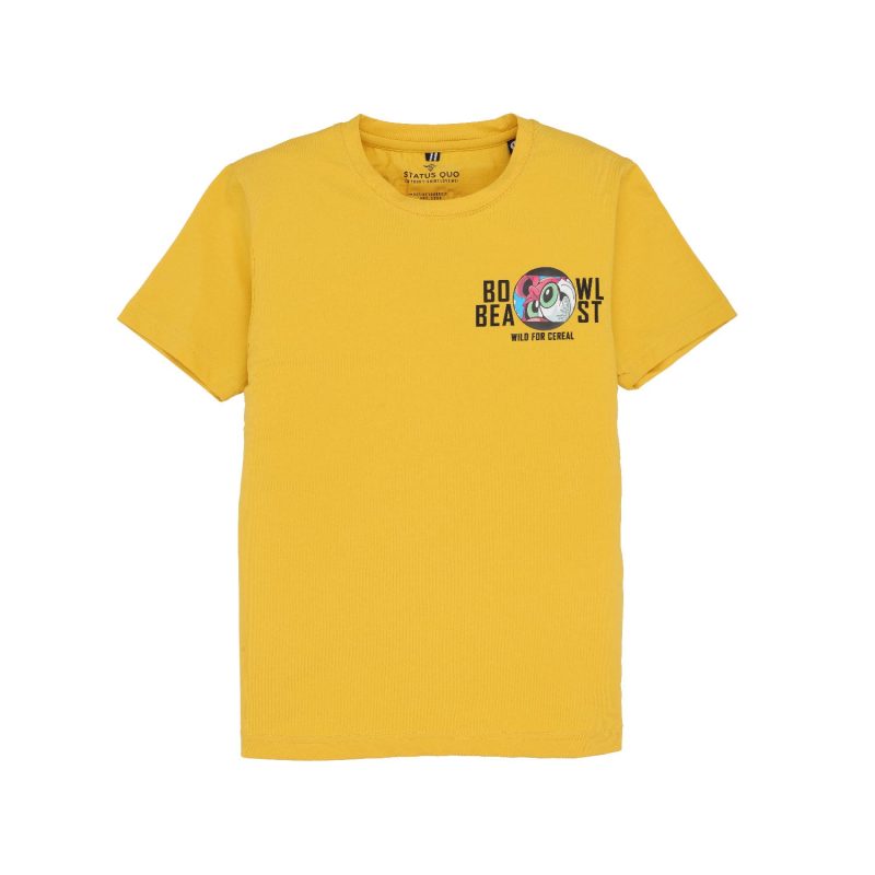 Status Quo Boys Graphic Print Round Neck Half Sleeves Regular Fit Tshirt