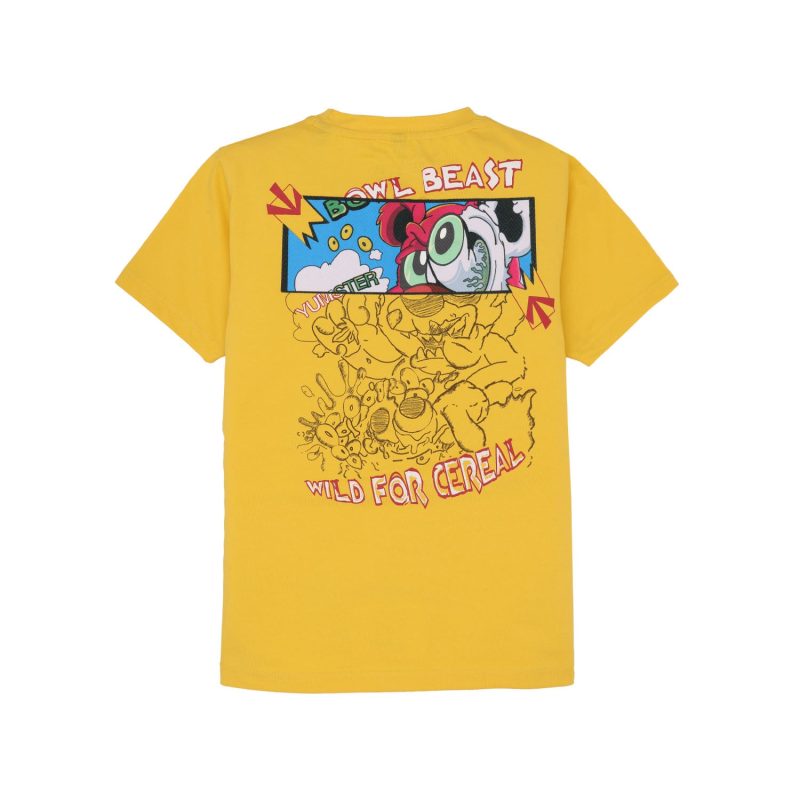 Status Quo Boys Graphic Print Round Neck Half Sleeves Regular Fit Tshirt