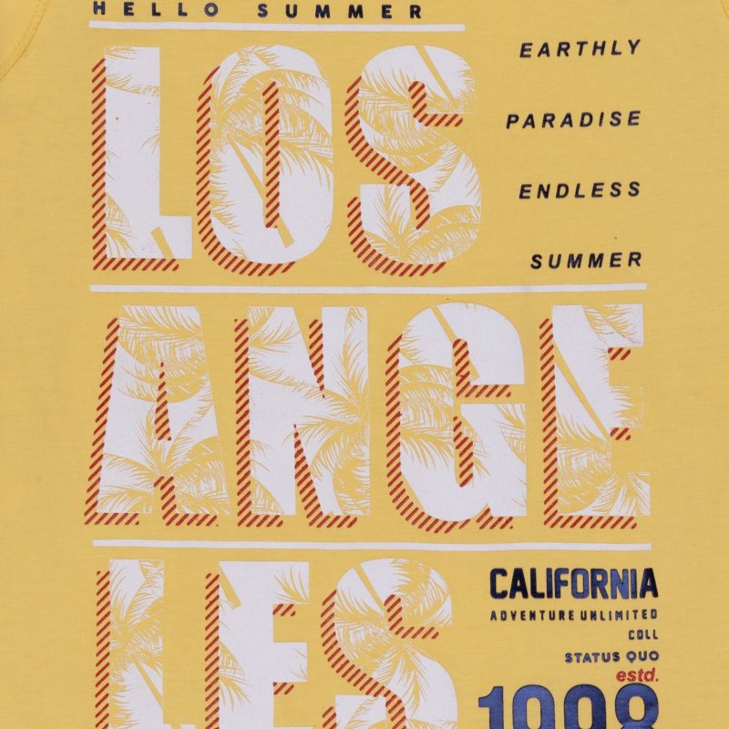 Status Quo Boys Printed Sleeveless T-Shirt