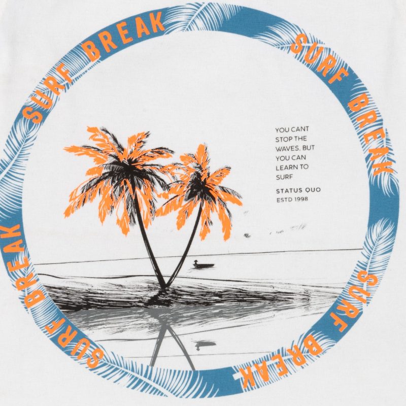 Boys Printed Round Neck Sleeveless T-Shirt