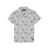 Status Quo Boys Floral Print Cuban Collar Half Sleeves Regular Fit Shirt